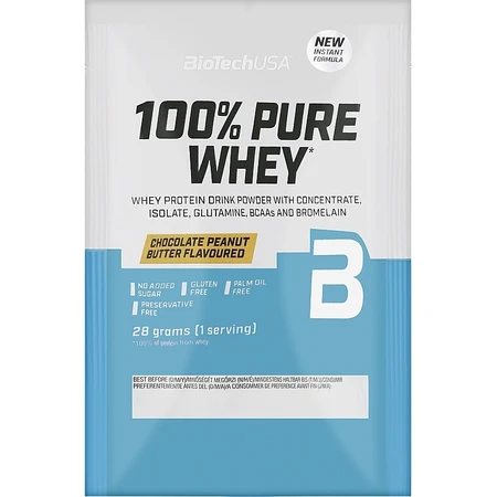 Протеин для спортсменов BiotechUSA 100% Pure Whey Chocolate-peanut butter 28 г : цены и характеристики