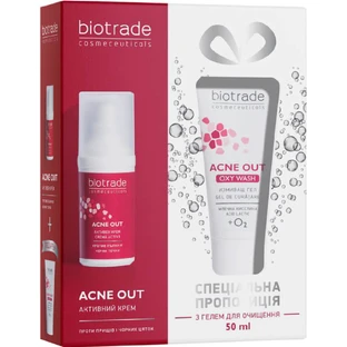 Набор косметический Biotrade Acne Out для жирной и проблемной кожи крем 30 мл + гель 50 мл