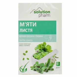 Мяты листья пачка 50 г Solution pharm