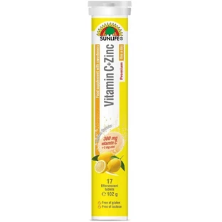 Вітаміни Sunlife (Санлайф) Vitamin C 300 + Zink 5 Вітамін С + Цинк 5 Brausetabletten таблетки шипучі туба 17 шт 