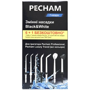 Насадки для ирригатора для ухода за ротовой полостью Pecham Professional Black 