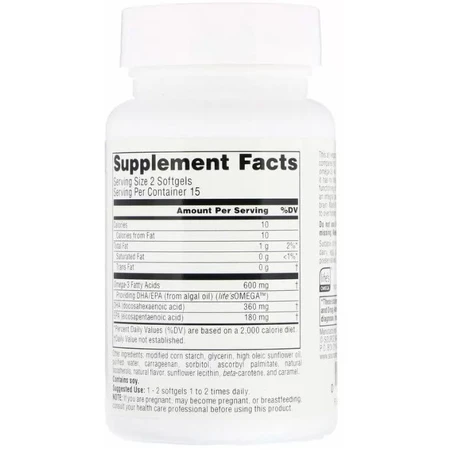 Омега-3 Source Naturals Omega-3s EPA-DHA 300 мг, для веганів, 30 капсул: ціни та характеристики