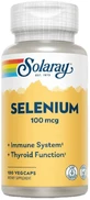 Селен Solaray Selenium 100 мкг органически связан, 100 вегетарианских капсул