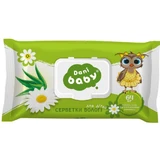 Салфетки влажные для детей Dani Baby с экстрактом ромашки и алоэ вера с клапаном, 64 шт.