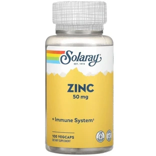 Хелатный цинк Solaray Zinc 50 мг, 100 капсул
