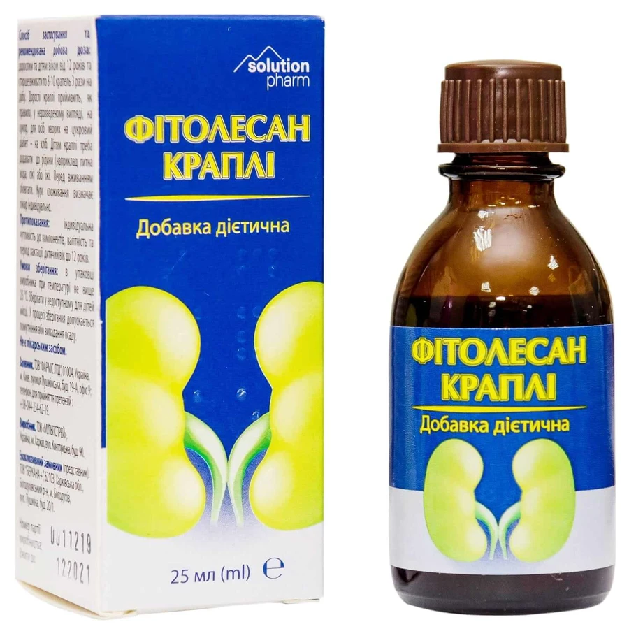 Фітолесан Solution Pharm краплі оральні флакон, 25 мл : ціни та характеристики