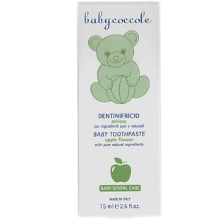 Детская зубная паста Babycoccole Яблоко(с первого года) с витаминами и кальцием, 75 мл