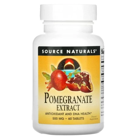 Диетическая добавка Экстракт граната Source Naturals Pomegranate Extract 500 мг, 60 таблеток: цены и характеристики