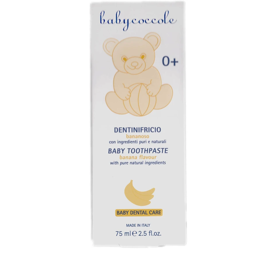 Зубна паста для дітей Babycoccole з вітамінами і кальцієм банан, 75 мл: ціни та характеристики