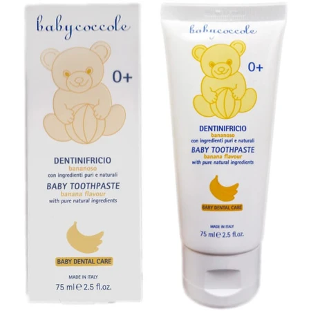 Зубна паста для дітей Babycoccole з вітамінами і кальцієм банан, 75 мл: ціни та характеристики