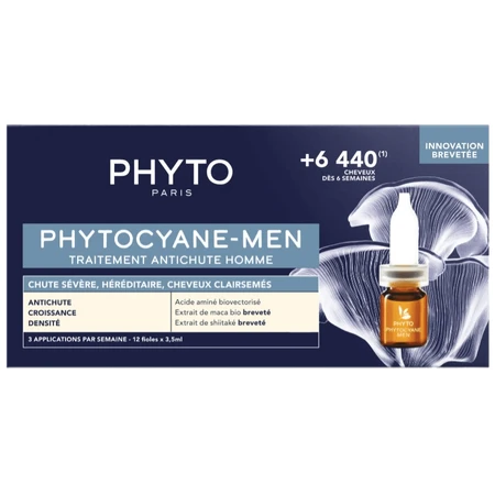 Средство против выпадения волос Phyto Фитоциан Мэн для мужчин в ампулах по 3,5 мл 12 шт.: цены и характеристики