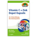 Вітаміни Sunlife (Санлайф) Vitamin C Вітамін С + Zink Цинк Depot Kapseln капсули 60 шт