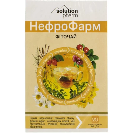 НефроФарм фіточай нирковий в фільтр-пакетах по 1,5 г 20 шт Solution Pharm: ціни та характеристики