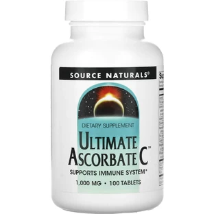 Витамин С (аскорбат), Ultimate Ascorbate C, Source Naturals, 1000 мг, 100 таблеток