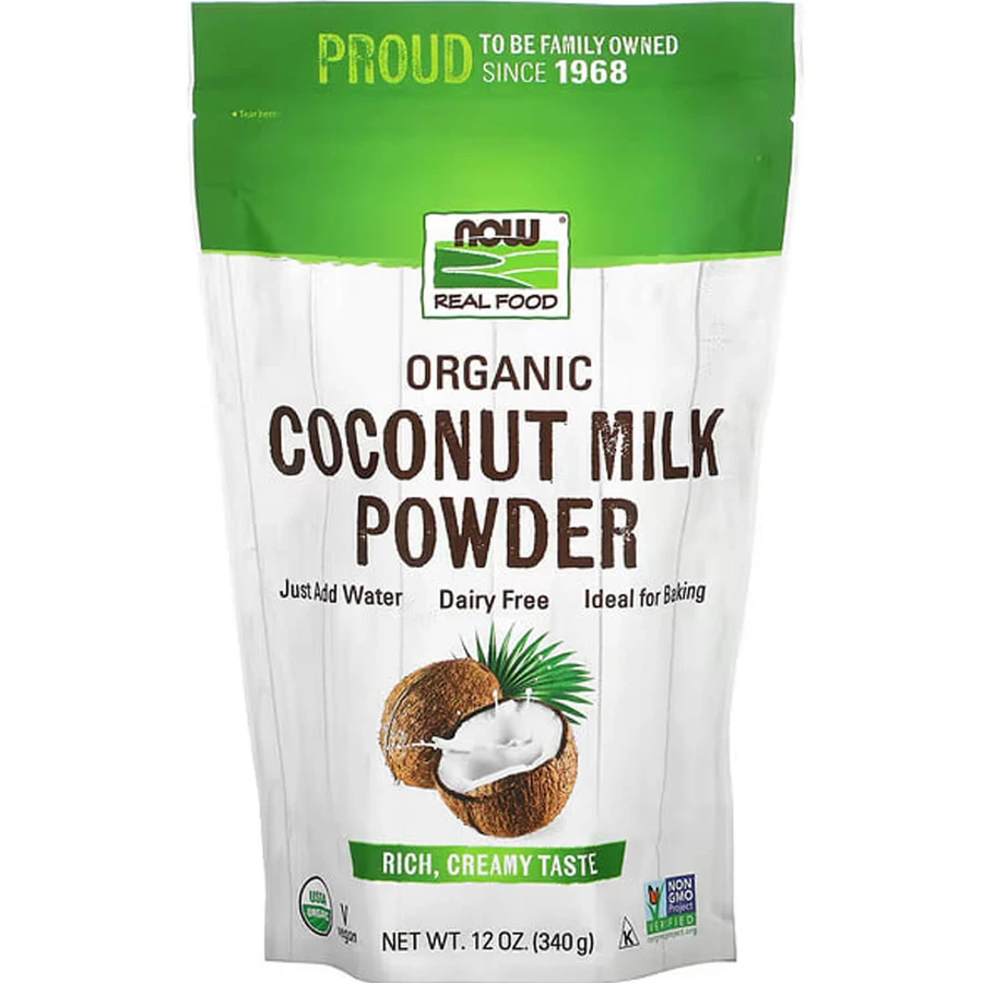 Кокосовое молоко Now Foods Coconut Milk Real Food органик сухой порошок 340 г: цены и характеристики