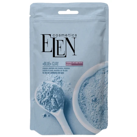 Глина блакитна косметична Elen Cosmetics з ектрактом шавлії та розмарину, 40 г: ціни та характеристики