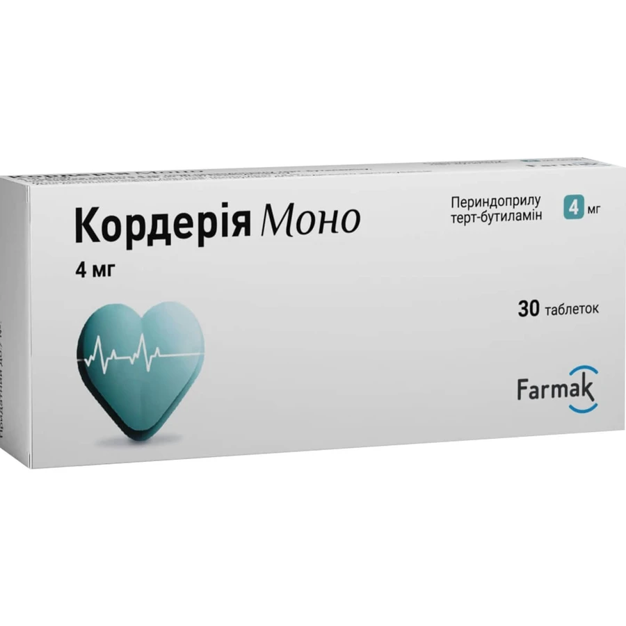 Кордерія Моно таблетки по 4 мг №30 (10х3): ціни та характеристики