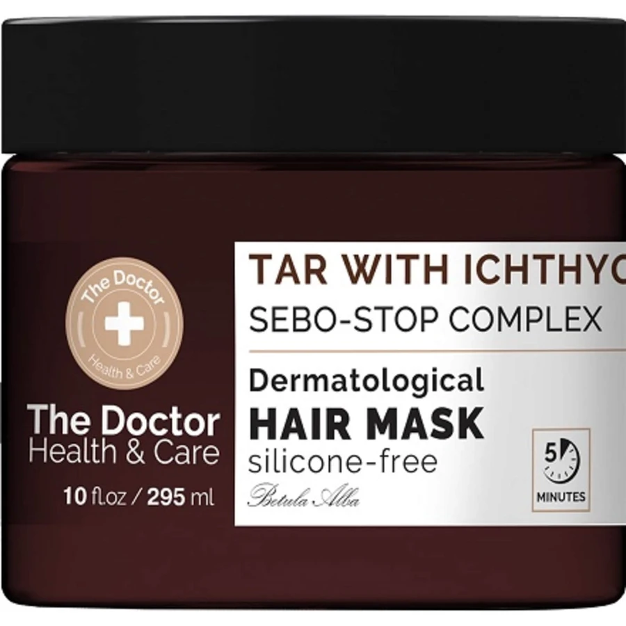 Маска для волосся The Doctor Health & Care Дерматологічна дьогтярна з іхтіолом + комплекс себо-стоп 295 мл: ціни та характеристики