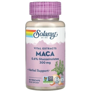 Мака Solaray Maca Vital Extracts 300 мг, 60 растительных капсул