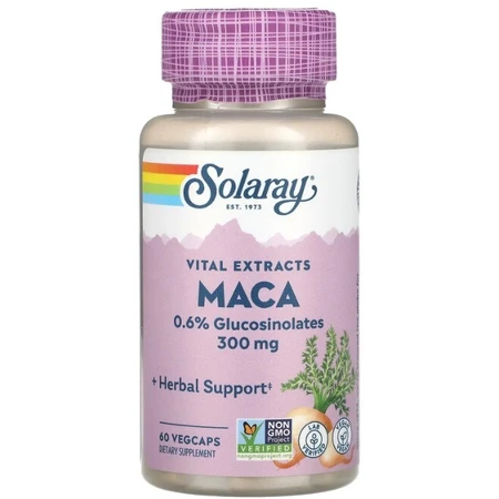 Мака Solaray Maca Vital Extracts 300 мг, 60 растительных капсул: ціни та характеристики
