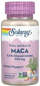 Мака Solaray Maca Vital Extracts 300 мг, 60 растительных капсул