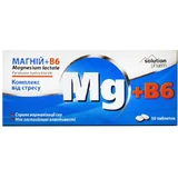 Магний + В6 Solution Pharm таблетки для улучшения обмена веществ при физических и умственных нагрузках, 50 шт.