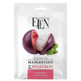 Маска для лица Elen Cosmetics Mangosteen & Hyaluronic Acid Интенсивное увлажнение, 25 мл