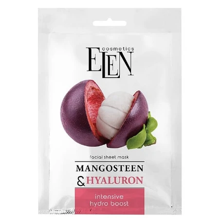 Маска для лица Elen Cosmetics Mangosteen & Hyaluronic Acid Интенсивное увлажнение, 25 мл: цены и характеристики