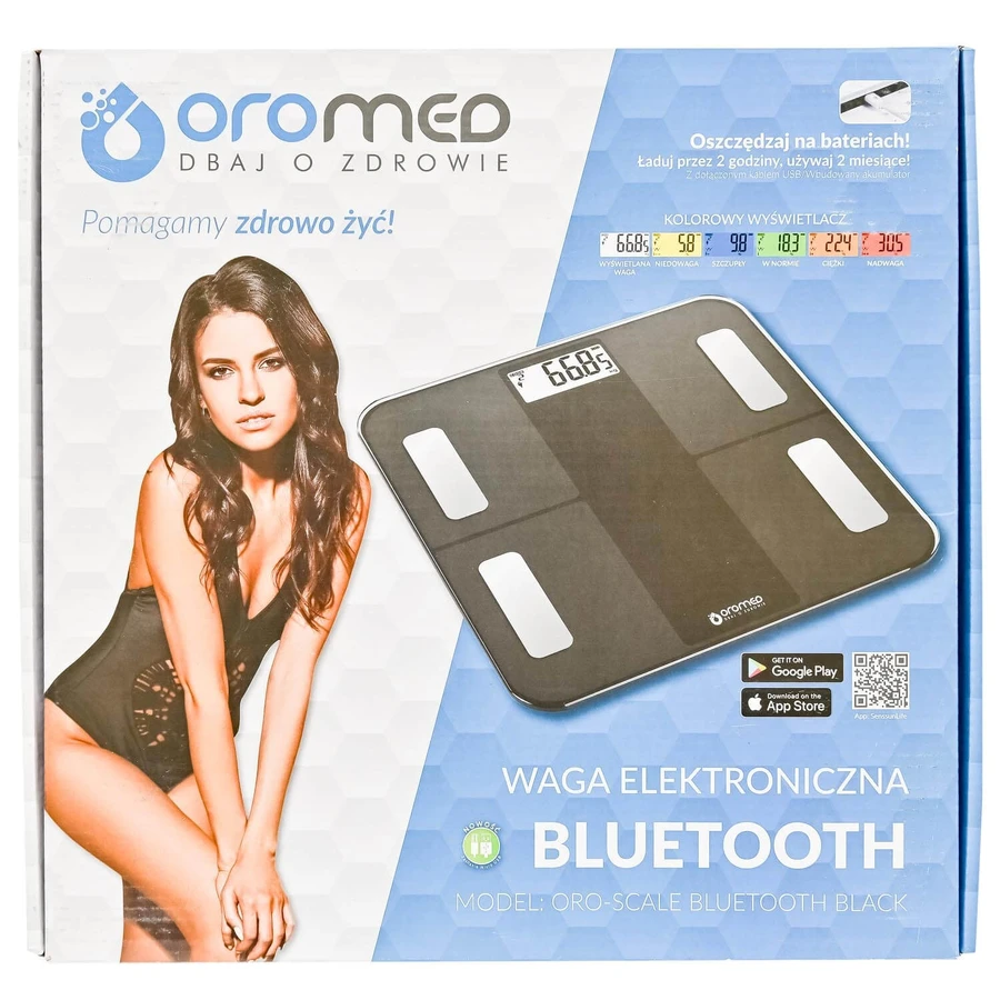 Весы напольные Oromed модель ORO-SCALE Bluetooth Black: цены и характеристики
