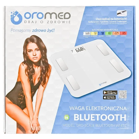 Ваги напольні Oromed модель ORO-SCALE Bluetooth White: ціни та характеристики
