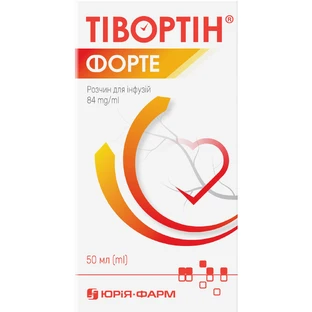 Тівортін Форте розчин для інфузій 84 мг/мл флакон 50 мл