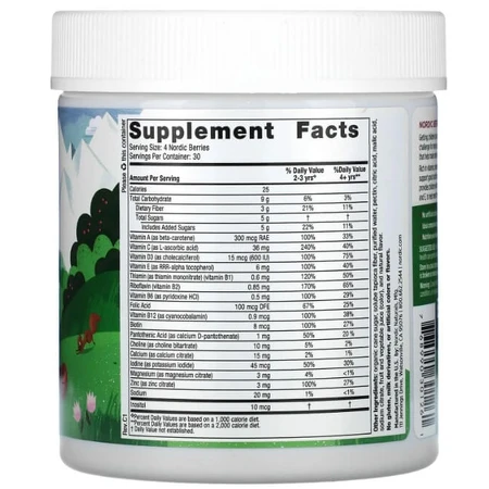 Полівітаміни Nordic Naturals Nordic Berries Multivitamin Gummies зі смаком вишні для дітей від 3 років, 120 жувальних цукерок: ціни та характеристики