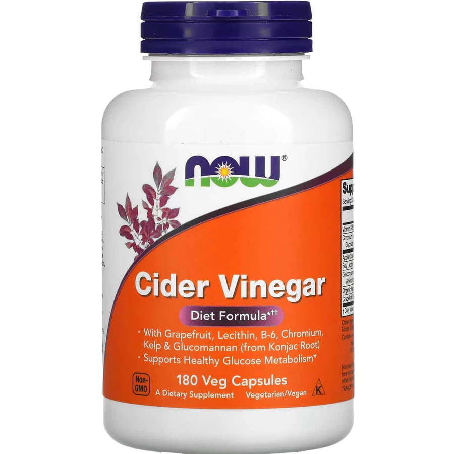 Яблочный уксус Диет Now Cider Vinegar капсулы №180: цены и характеристики