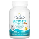 Рыбий жир Омега Д3 Nordic Naturals Ultimate Omega-D3 1000 мг, лимон,  60 капсул