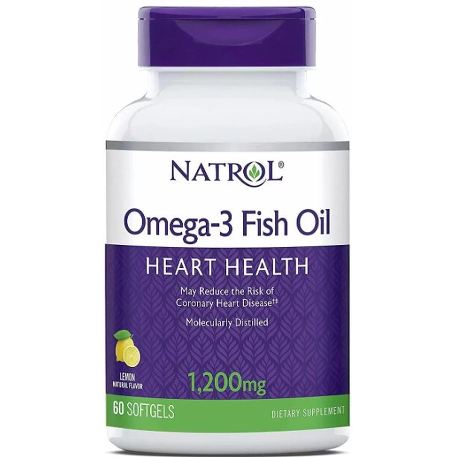Рыбий жир Омега-3 Natrol Omega-3 1200 мг 30%, 60 капсул: цены и характеристики