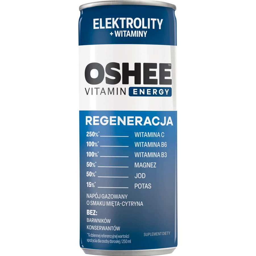 Вода витаминная Oshee Recovery Electrolytes Mint Lemon Восстанавливающие электролиты напиток газированный со вкусом мята и лимон 250 мл: цены и характеристики