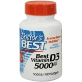Витамин D3, 5000 МЕ, Vitamin D3, Doctor's Best, 180 вегетарианских капсул