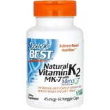 Вітамін K2, MK-7 з MenaQ7, 45 мкг, Vitamin K2 MK-7 з MenaQ7, Doctor's Best, 60 вегетаріанських капсул