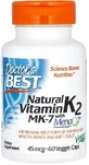 Витамин K2, MK-7 с MenaQ7, 45 мкг, Vitamin K2 MK-7 with MenaQ7, Doctor's Best, 60 вегетарианских капсул