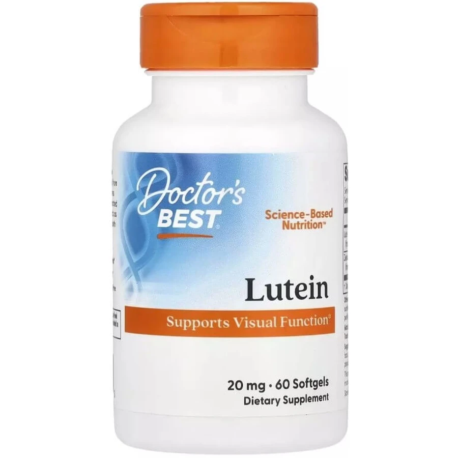 Лютеїн, 20 мг, Lutein, Doctor's Best, 60 капсул: ціни та характеристики