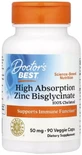 Цинк бісгліцинат, 50 мг, Zinc Bisglycinate, Doctor's Best, 90 вегетаріанських капсул