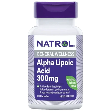 Альфа-липоевая кислота, 300 мг, Alpha-Lipoic Acid, Natrol, 50 капсул: цены и характеристики