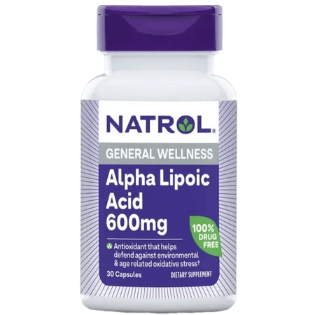 Альфа-ліпоєва кислота, 600 мг, Alpha-Lipoic Acid, Natrol, 30 капсул: ціни та характеристики