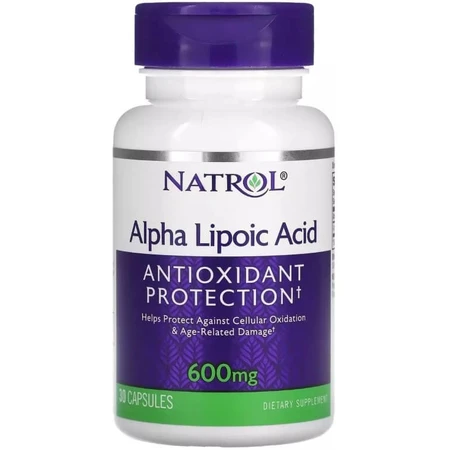 Альфа-ліпоєва кислота, 600 мг, Alpha-Lipoic Acid, Natrol, 30 капсул: ціни та характеристики