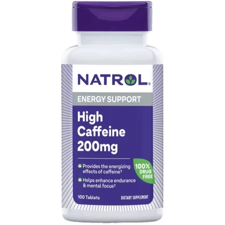 Кофеин высокоэффективный, 200 мг, High Caffeine, Natrol, 100 таблеток: цены и характеристики