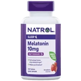 Мелатонин быстрорастворимый, 10 мг, вкус клубники, Melatonin, Fast Dissolve, Natrol, 100 таблеток