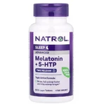 Мелатонін з 5-HTP, покращений сон, Melatonin + 5-HTP, Natrol, 60 таблеток: ціни та характеристики