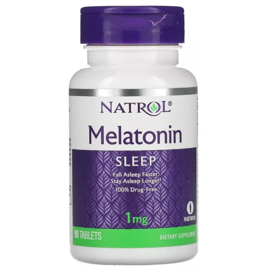 Мелатонін 1 мг, Melatonin, Natrol, 90 таблеток: ціни та характеристики