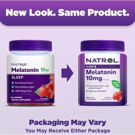 Мелатонін, 10 мг, смак полуниці, Melatonin, Natrol, 140 жувальних цукерок: ціни та характеристики
