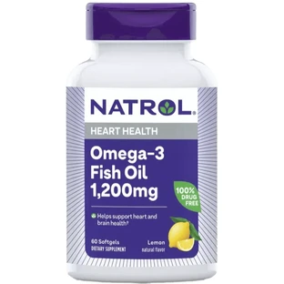Омега-3 Риб'ячий Жир, 1200 мг, Omega-3 Fish Oil, Natrol, 60 желатинових капсул